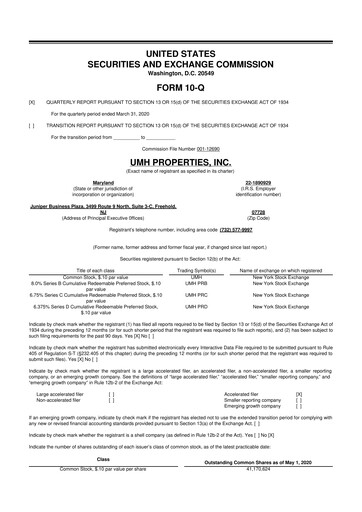 Thumbnail UMH Properties 10-Q Quarterly Report FY2020 