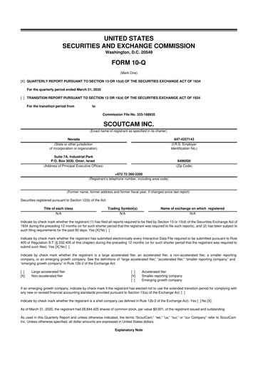 Thumbnail Odysight.ai 10-Q Quarterly Report FY2020 