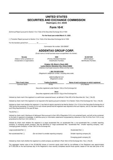 Thumbnail Addentax Group 10-K Annual Report 2020