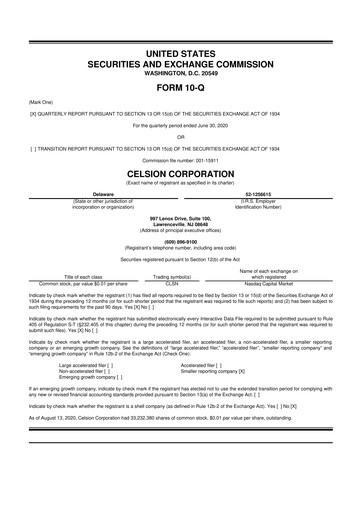 Miniature Imunon 10-Q Rapport trimestriel 2020 