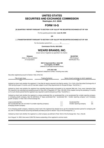 Thumbnail Prairie Operating 10-Q Quarterly Report FY2020 