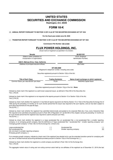 Thumbnail Flux Power 10-K Annual Report 2020