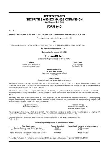 Thumbnail InspireMD 10-Q Quarterly Report FY2020 