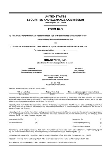 Thumbnail Oragenics 10-Q Quarterly Report FY2020 