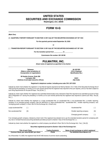 Thumbnail Pulmatrix 10-Q Quarterly Report FY2020 