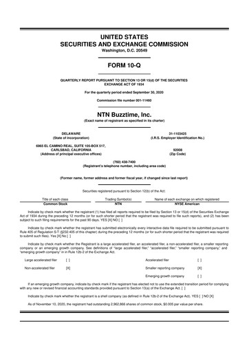 Thumbnail Eterna Therapeutics 10-Q Quarterly Report FY2020 