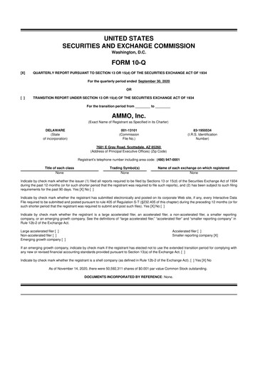 Thumbnail Outdoor Holding Company
 10-Q Quarterly Report FY 