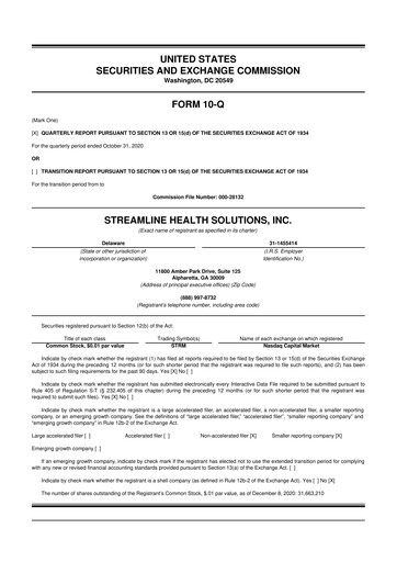 Thumbnail Streamline Health Solutions 10-Q Quarterly Report FY2021 