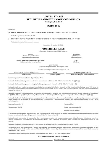 Thumbnail PowerFleet
 10-K Annual Report 2020