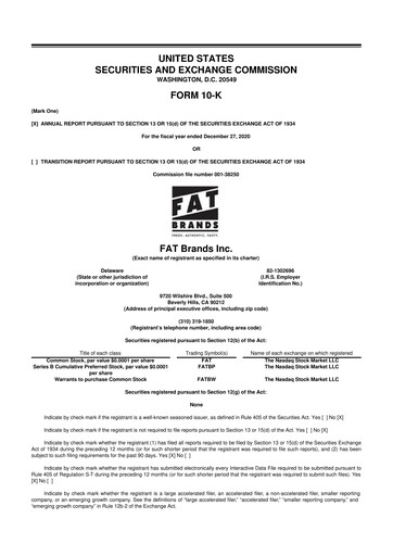Thumbnail FAT Brands 10-K Annual Report 2020
