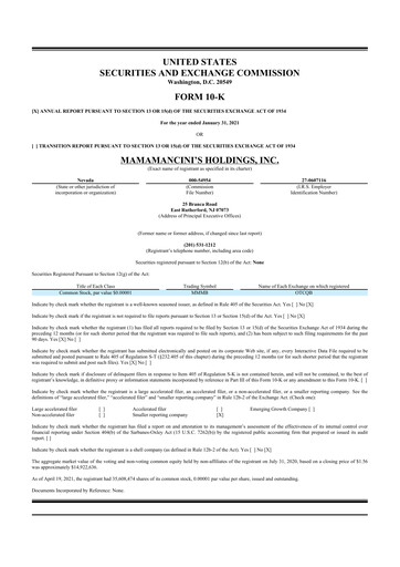 Thumbnail Mama's Creations 10-K Annual Report 2021