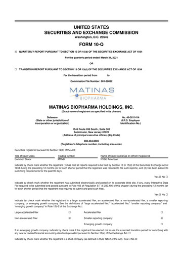 Thumbnail Matinas BioPharma 10-Q Quarterly Report FY2021 