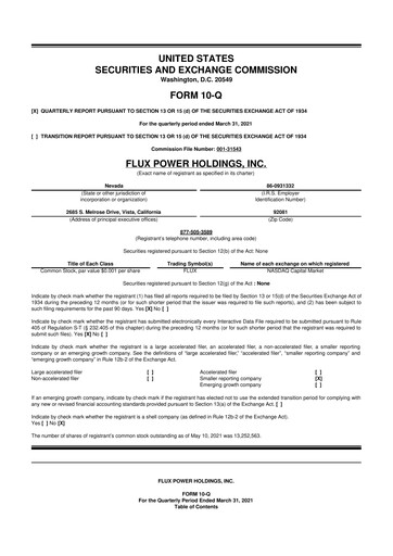 Thumbnail Flux Power 10-Q Quarterly Report FY2021 