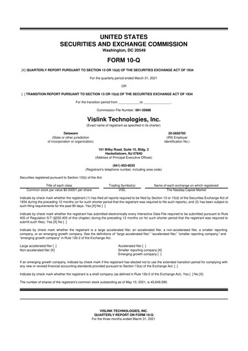 Thumbnail Vislink Technologies
 10-Q Quarterly Report FY2021 