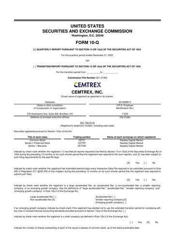 Thumbnail Cemtrex 10-Q Quarterly Report FY2021 