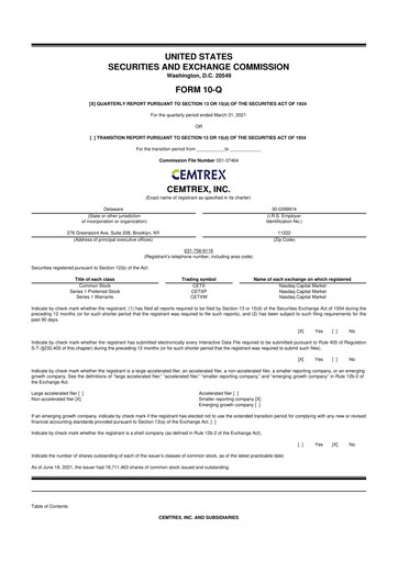 Thumbnail Cemtrex 10-Q Quarterly Report FY2021 