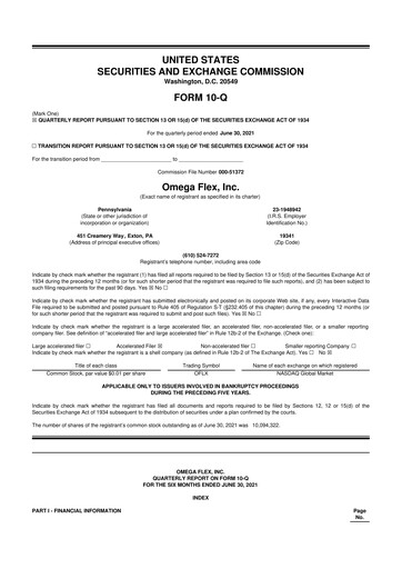 Thumbnail Omega Flex 10-Q Quarterly Report FY2021 