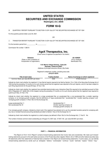Miniature Serina Therapeutics 10-Q Rapport trimestriel 2021 