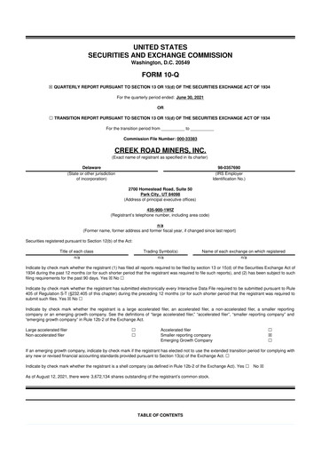 Thumbnail Prairie Operating 10-Q Quarterly Report FY2021 