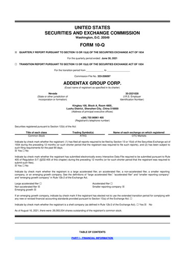 Vorschaubild Addentax Group 10-Q Quartalsbericht 2022 