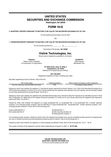 Thumbnail Vislink Technologies
 10-Q Quarterly Report FY2021 