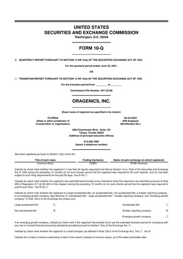 Thumbnail Oragenics 10-Q Quarterly Report FY2021 