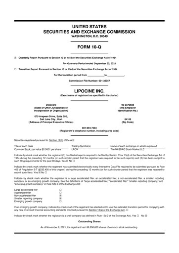 Thumbnail Lipocine 10-Q Quarterly Report FY2021 
