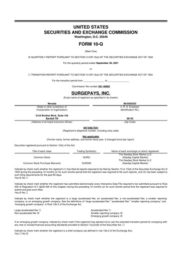 Thumbnail SurgePays 10-Q Quarterly Report FY2021 