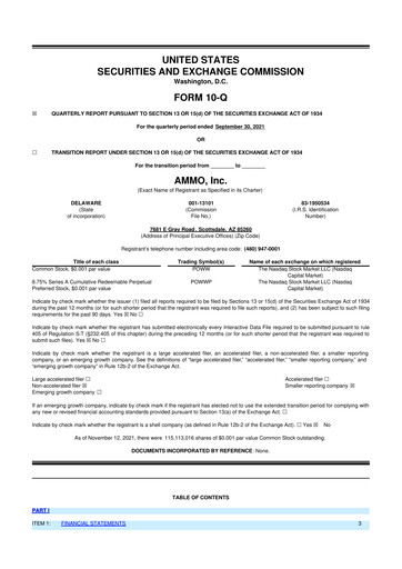 Thumbnail Outdoor Holding Company
 10-Q Quarterly Report FY 