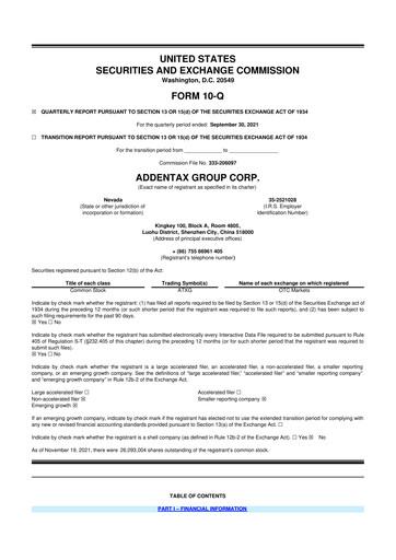 Vorschaubild Addentax Group 10-Q Quartalsbericht 2022 