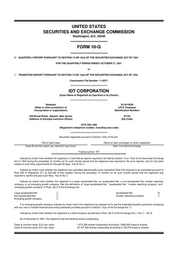 Thumbnail IDT Corporation
 10-Q Quarterly Report FY2022 