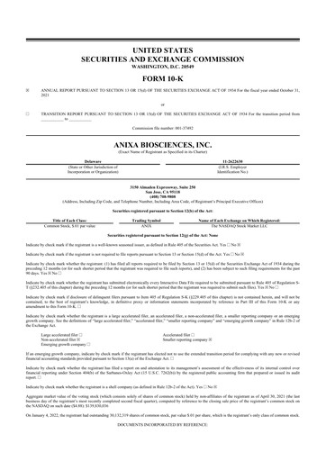 Thumbnail Anixa Biosciences 10-K Annual Report 2022