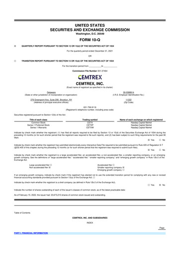 Thumbnail Cemtrex 10-Q Quarterly Report FY2022 