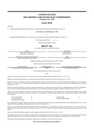 Thumbnail fuboTV 10-K Annual Report 2021