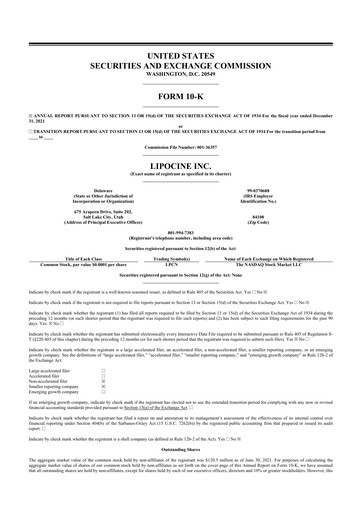 Thumbnail Lipocine 10-K Annual Report 2021