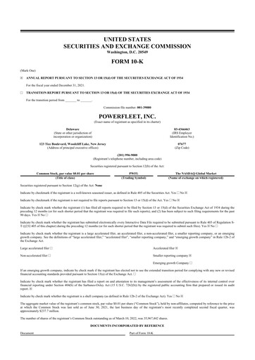 Thumbnail PowerFleet
 10-K Annual Report 2021