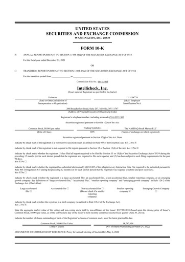 Thumbnail Intellicheck 10-K Annual Report 2021