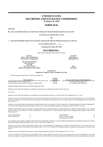 Thumbnail PAVmed
 10-K Annual Report 2021