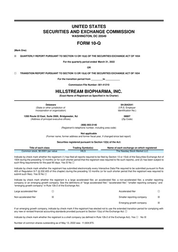 Thumbnail Tharimmune 10-Q Quarterly Report FY2022 