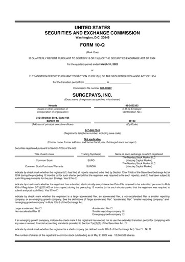 Thumbnail SurgePays 10-Q Quarterly Report FY2022 