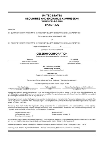 Miniature Imunon 10-Q Rapport trimestriel 2022 