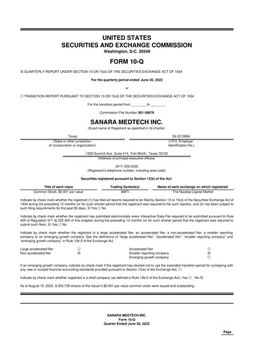 Thumbnail Sanara MedTech 10-Q Quarterly Report FY2022 
