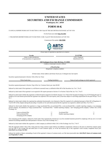 Vorschaubild American Battery Technology Company 10-K Jahresbericht 2022