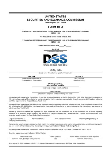 Thumbnail DSS, Inc. (Document Security Systems) 10-Q Quarterly Report FY2022 