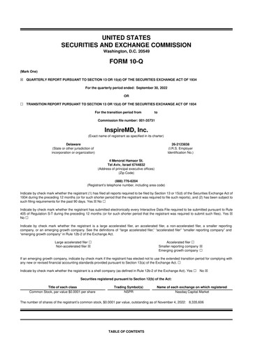 Thumbnail InspireMD 10-Q Quarterly Report FY2022 