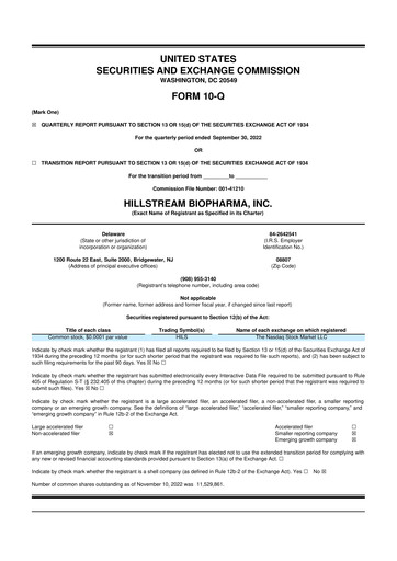Thumbnail Tharimmune 10-Q Quarterly Report FY2022 
