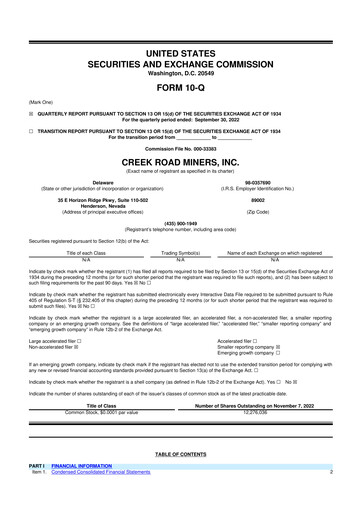 Thumbnail Prairie Operating 10-Q Quarterly Report FY2022 