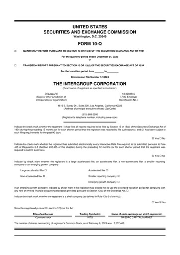 Thumbnail The InterGroup Corporation 10-Q Quarterly Report FY2023 
