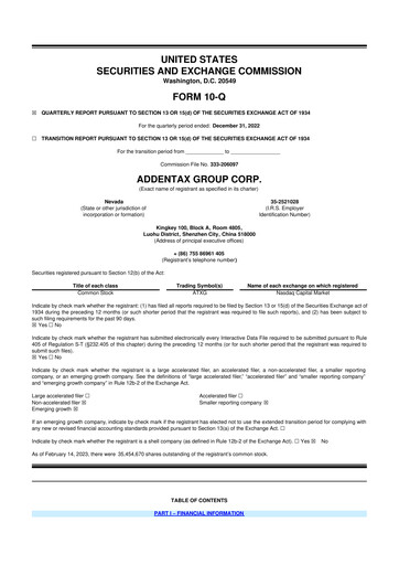 Vorschaubild Addentax Group 10-Q Quartalsbericht 2023 