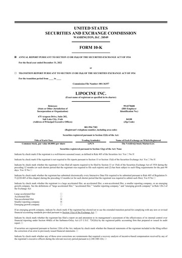 Thumbnail Lipocine 10-K Annual Report 2022